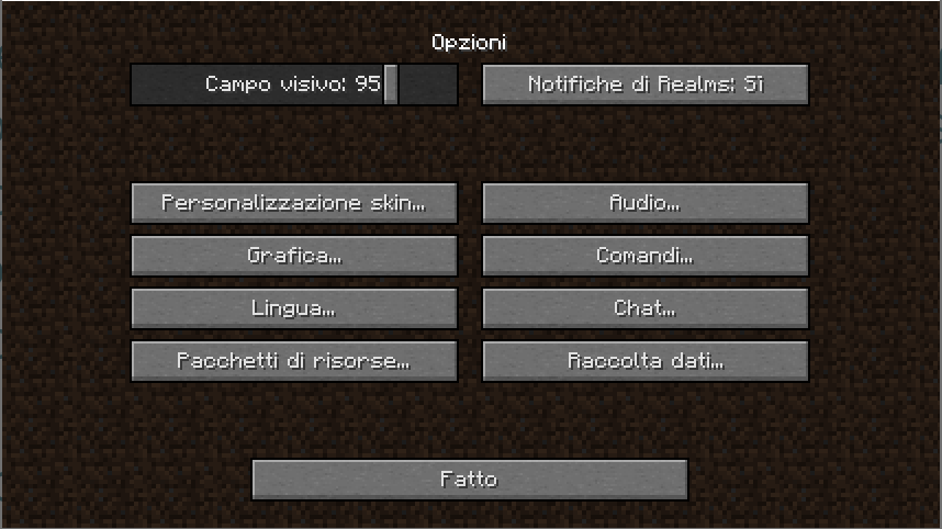 Menù per accedere al passaggio finale di Installare Texture Pack In Minecraft