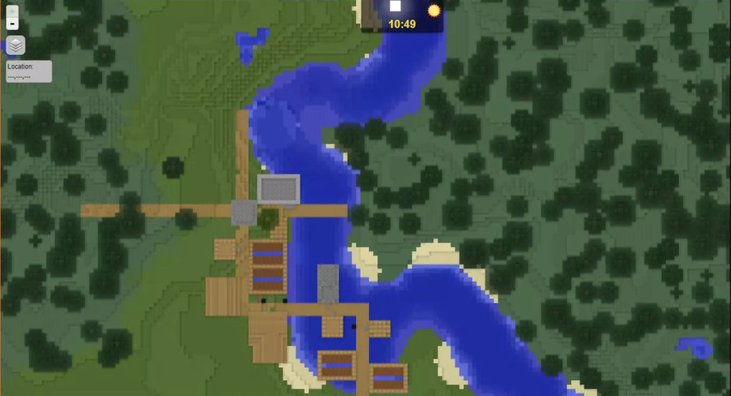 Questo è lo screenshot di DynMap, una specie di Google Maps però di Minecraft