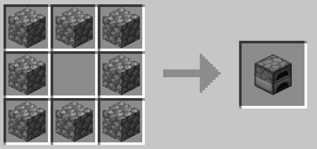 Step 3 - Crafta una fornace che ti servirà per fondere i ciottoli e renderli pietra liscia. I principi di Minecraft sono strani eh?