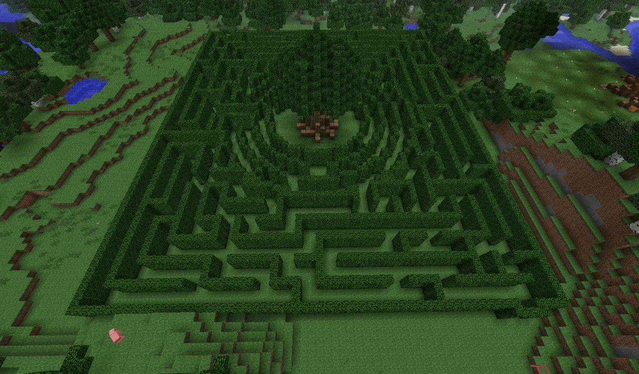 Il labirinto, una tra le cose più creative da costruire in Minecraft!