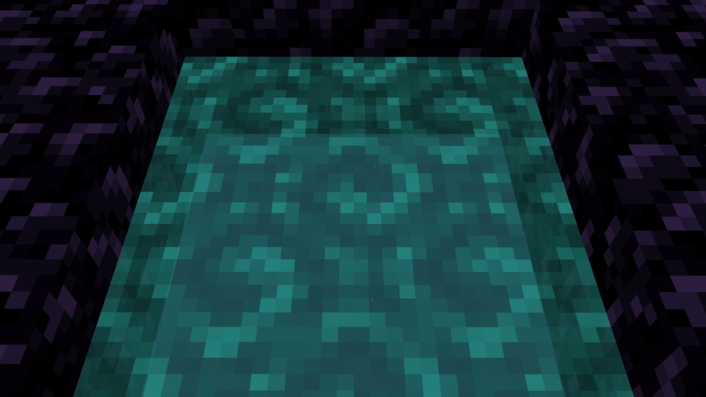 Un portale interdimensionale ottenibile nella snapshot 20w14∞ di Minecraft (infinite) può essere di questo colore.