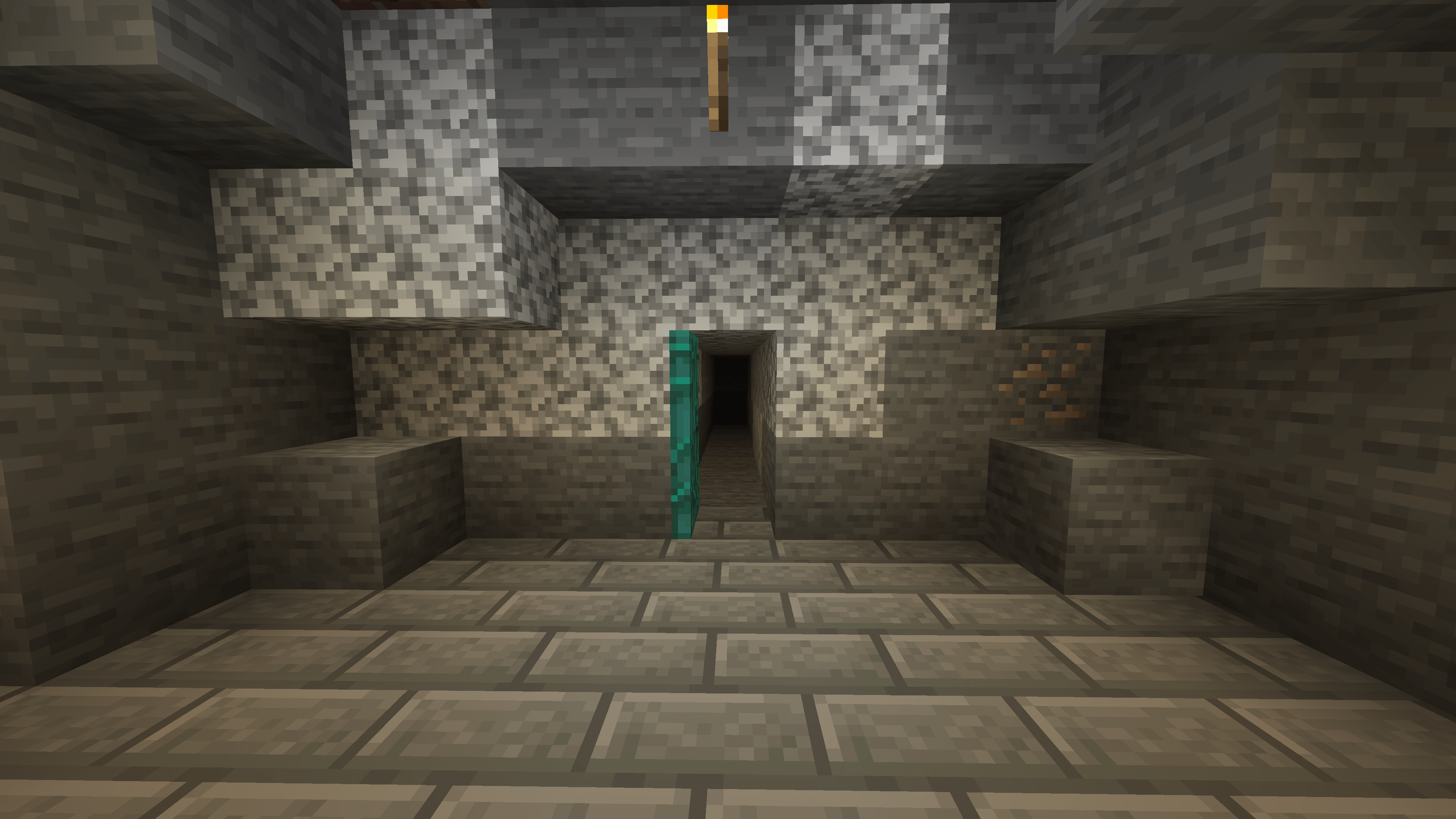 Questa galleria è quella in cui scaveremo per trovare i diamanti su Minecraft. Qua sotto descrivo cosa intendo.