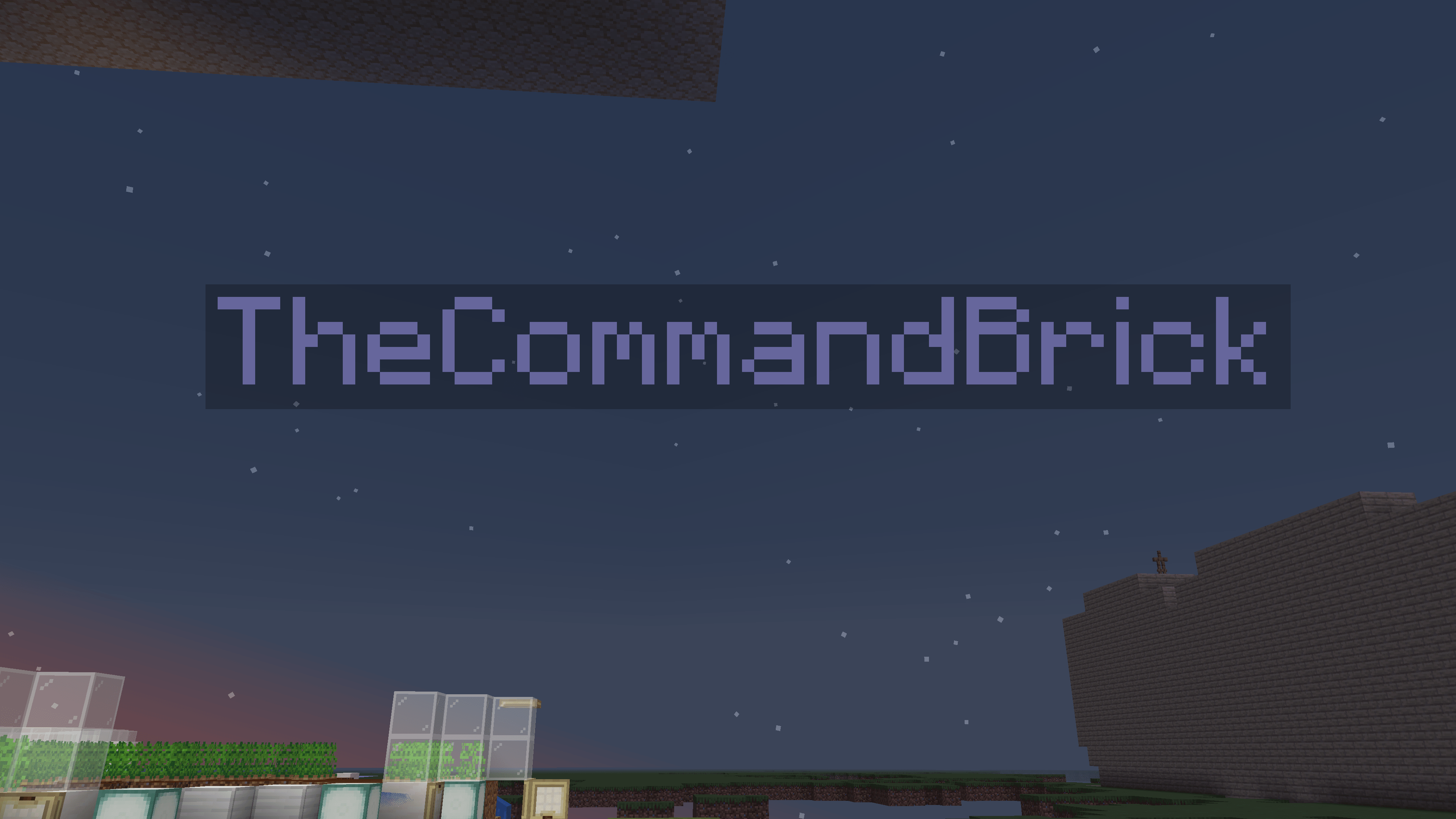 Primo step di scritte fluttuanti in Minecraft. Adesso rimane bianca. Dopo vediamo come colorarla.