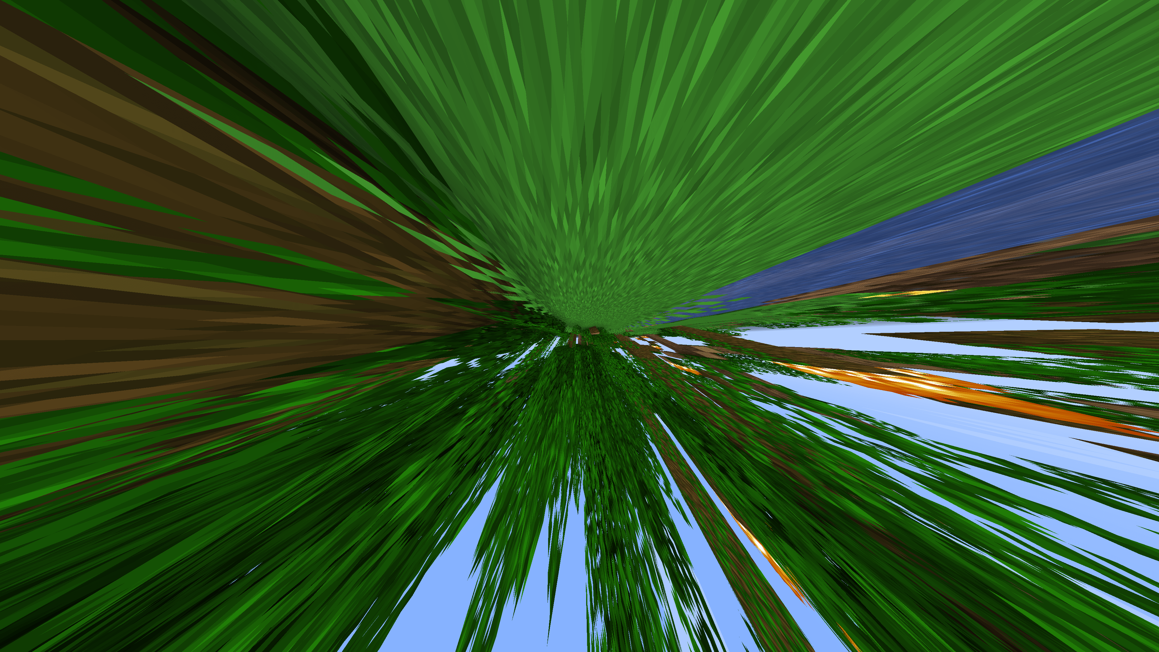 Immagine 2 - si vede che è capovolto da quanto il campo visivo è alto in Minecraft.