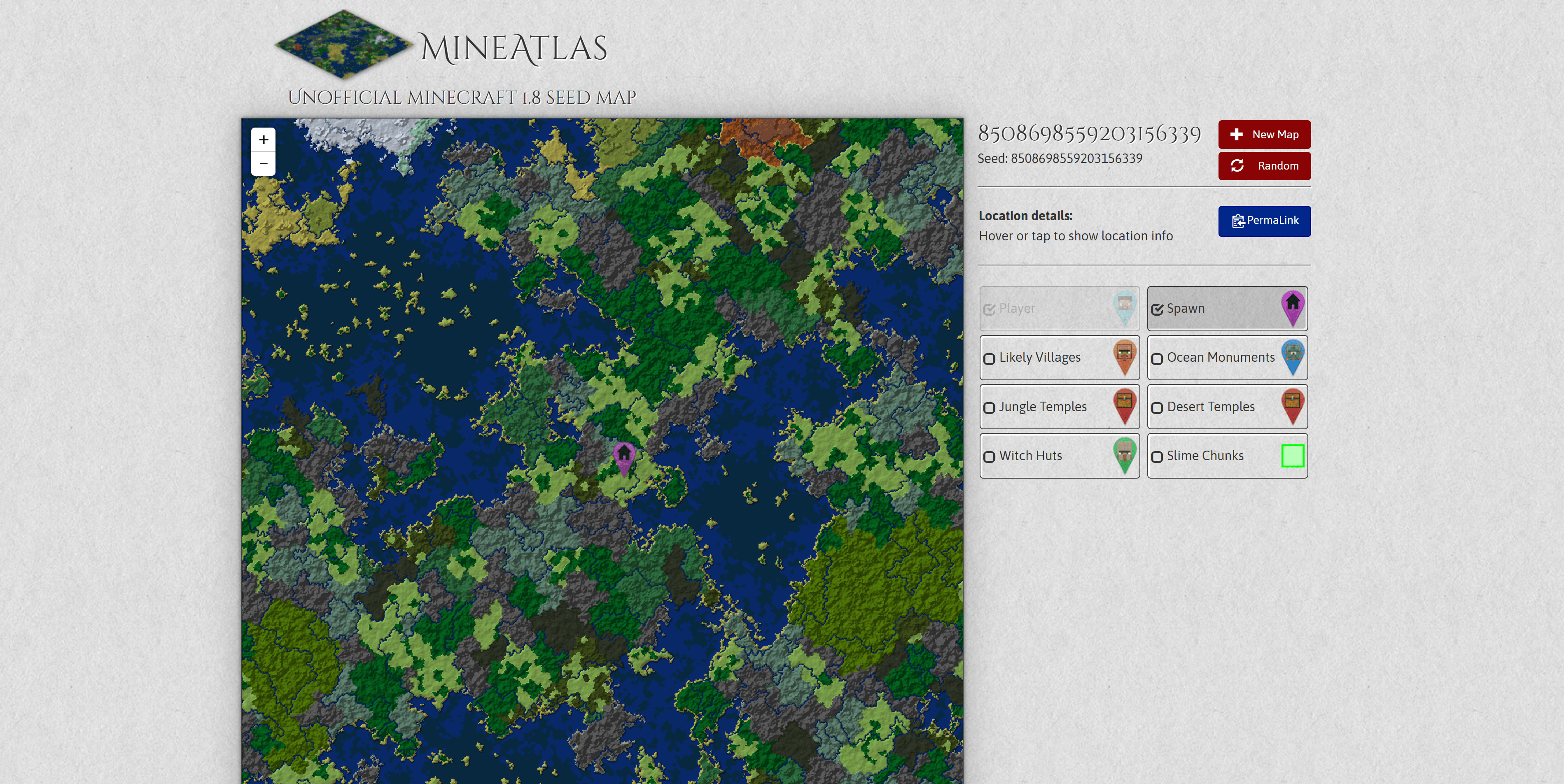 MineAtlas genera una cartina del mondo che si può usare per orientarsi al meglio nel mondo di Minecraft.