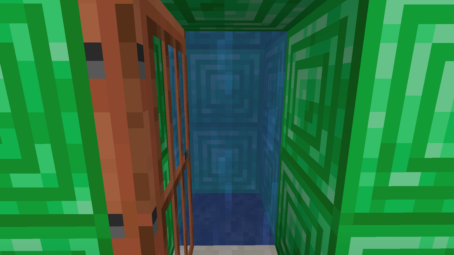 Step 3 - Adesso metti la sabbia delle anime in fondo all'ascensore di Minecraft per poi salire su e riempire ogni singolo blocco con un secchio d'acqua.